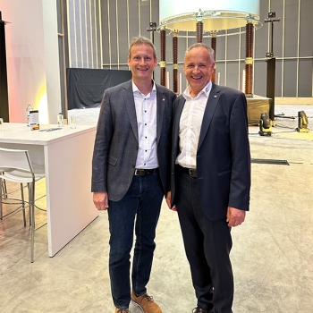 Johannes Part, CFO of Merlin Technology GmbH (left), with Josef Eder, co-founder and managing director responsible for production and materials management at Coil Innovation GmbH.